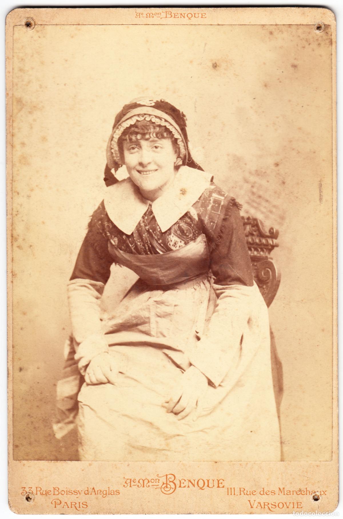 Fotos de cantantes: Anna Judic [&iquest;&laquo;Les Charbonniers&raquo; h 1877?] Alb&uacute;mina Foto Ae Mon. Benque Par&iacute;s Soprano Opereta