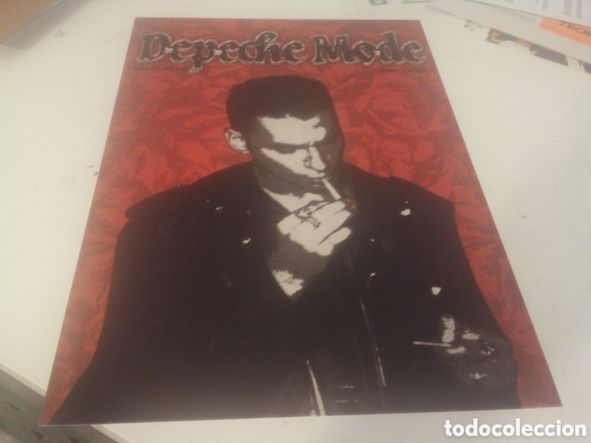 Fotos de cantantes: DEPECHE MODE poster exclusivo 42x30 firmado por ilustrador