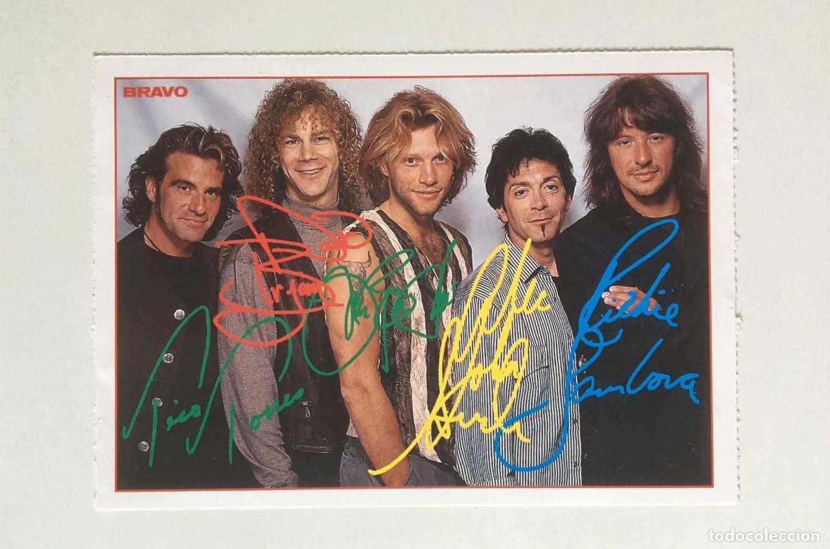 Fotos de cantantes: Bon Jovi Vintage Autogrammkarte Collectible Card - Bravo Magazine Germany Music Rock