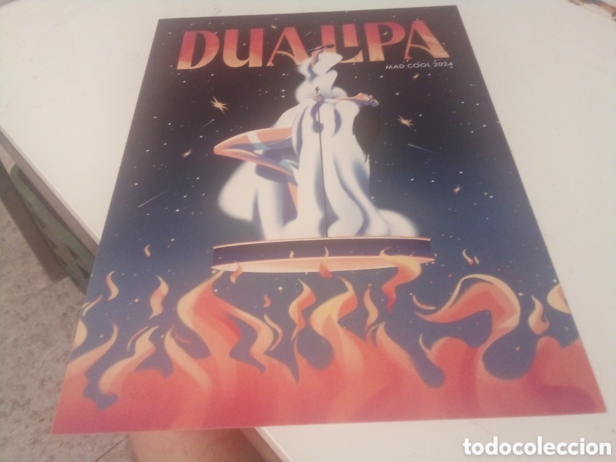 Fotos de cantantes: DUA LIPA poster exclusivo 42x30 firmado por ilustrador