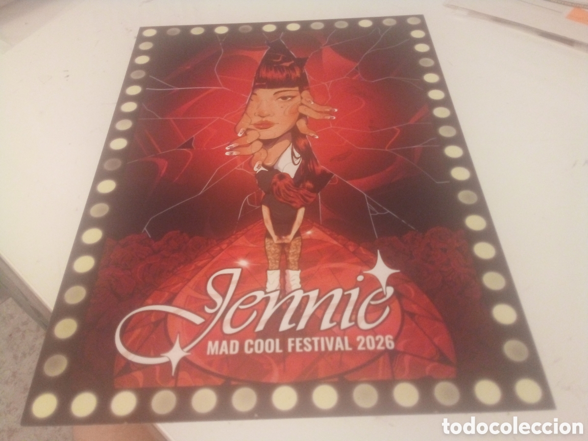 Fotos de cantantes: JENNIE poster exclusivo en cartulina 42x30 firmado por ilustrador