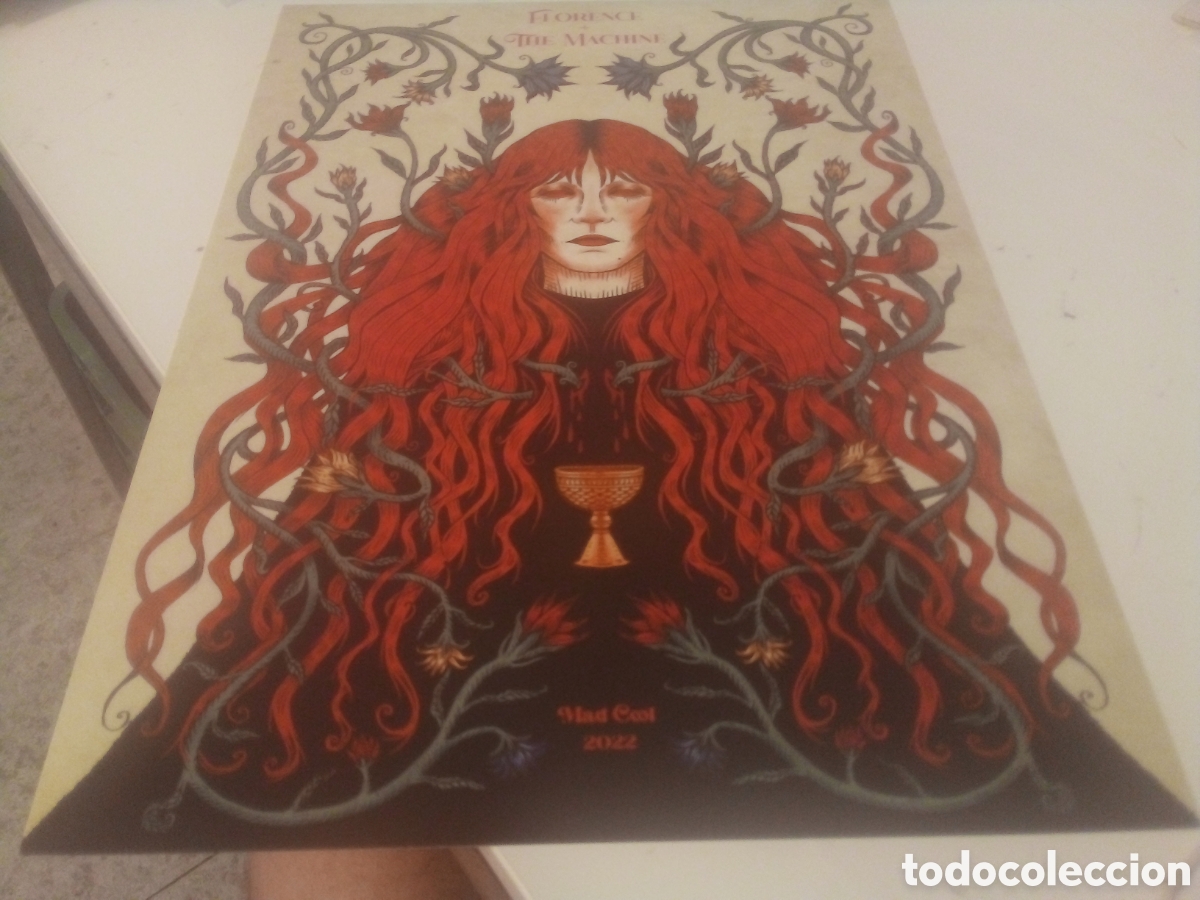 Fotos de cantantes: FLORENCE & THE MACHINE poster exclusivo en cartulina 42x30 firmado por ilustrador