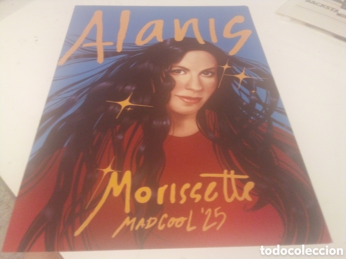 Fotos de cantantes: ALANIS MORISSETTE poster exclusivo en cartulina 42x30 firmado por ilustrador