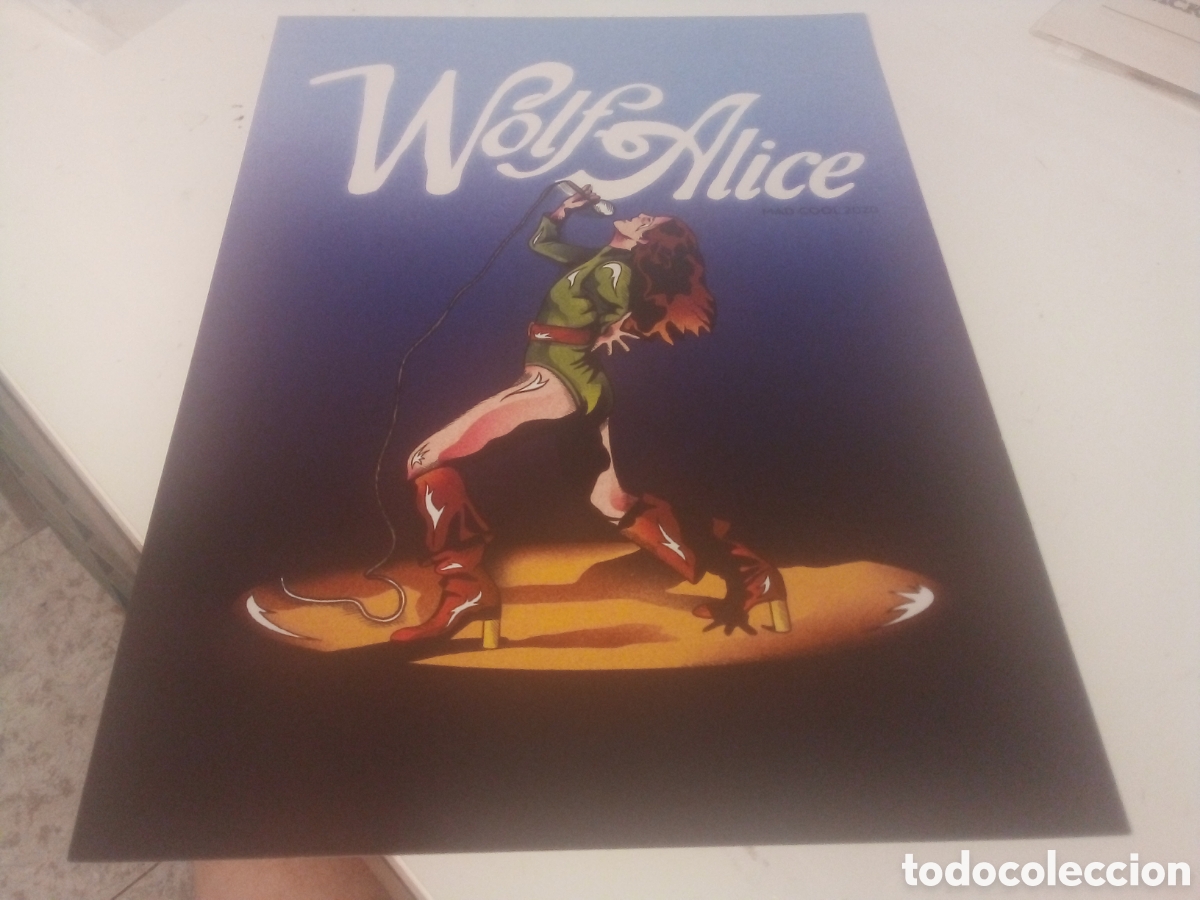 Fotos de cantantes: WOLF ALICE cartel exclusivo en cartulina 42x30 firmado por ilustrador