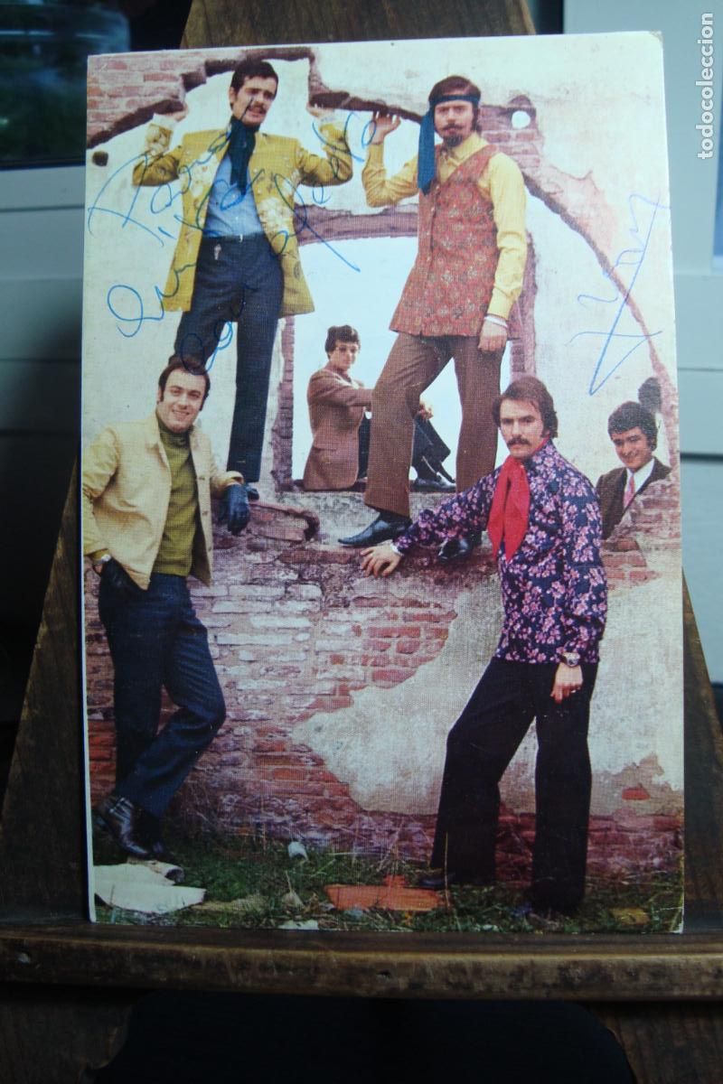 Fotos de cantantes: ANTIGUA POSTAL GRUPO MUSICAL LOS BETA. SONOPLAY. FIRMADA A&Ntilde;OS 60