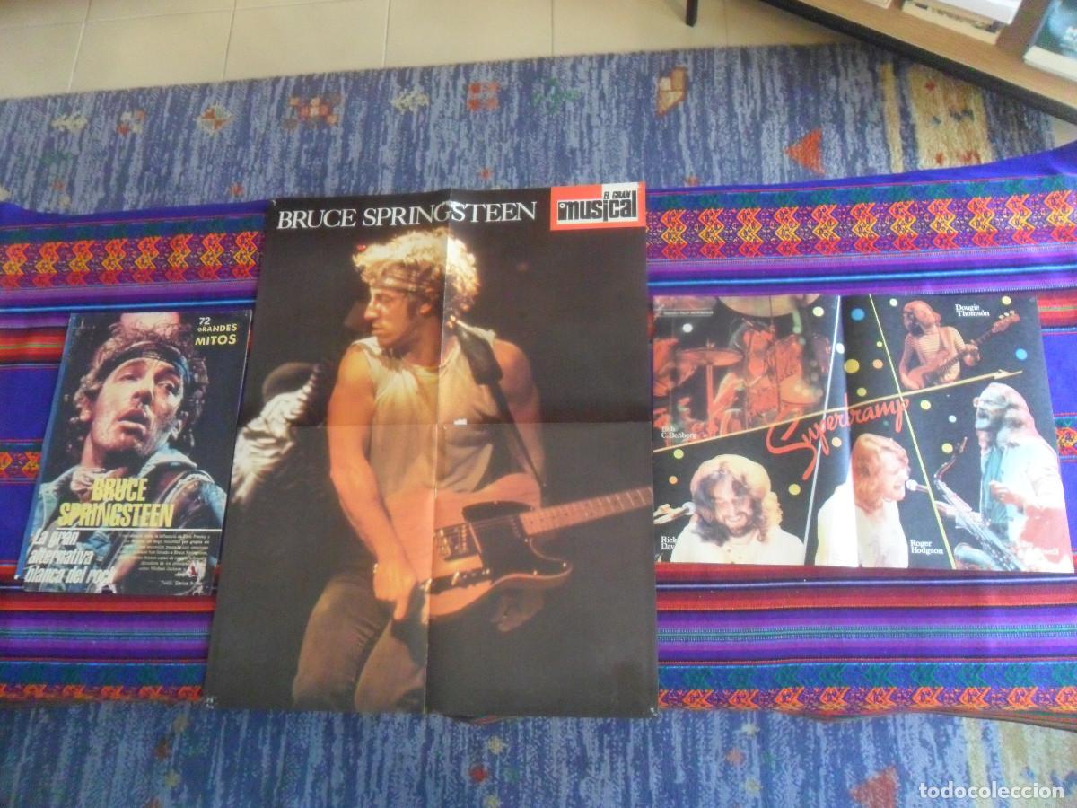 Fotos de cantantes: 2 P&Oacute;STER BRUCE SPRINGSTEEN EL GRAN MUSICAL 1985 SUPERTRAMP MORTADELO. REGALO 6 DOVER BOWIE U2 ETC