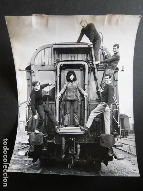 Fotos de cantantes: LOS STOPS CONJUNTO MUSICAL ANTIGUA FOTOGRAFIA ORIGINAL 18 X 24 CM