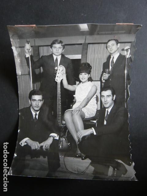 Photos of Singers: LOS STOP CONJUNTO MUSICAL ANTIGUA FOTOGRAFIA ORIGINAL 18 X 24 CM
