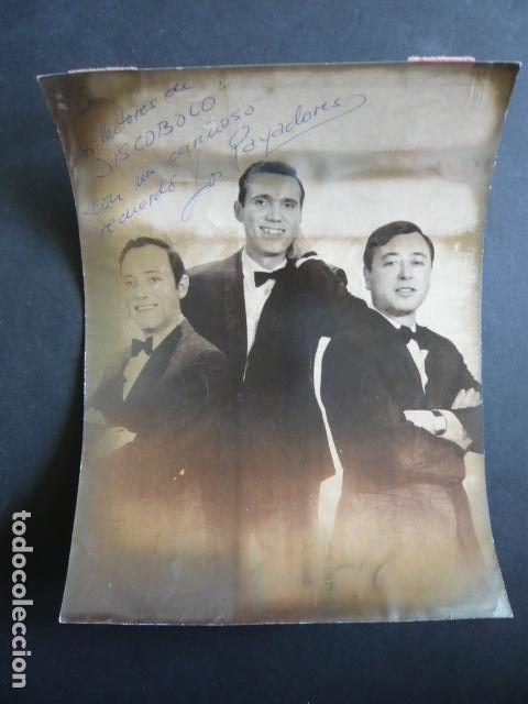 Fotos von Musikern: LOS PAYADORES CONJUNTO MUSICAL CON FIRMA AUTOGRAFA ANTIGUA FOTOGRAFIA ORIGINAL 24 X 18 CM