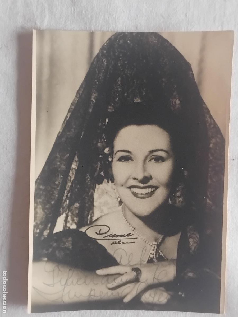 Fotos de cantantes: FOTOGRAFIA DE IMPERIO ARGENTINA FIRMADA Y DEDICADA. 11 X 15 CM.