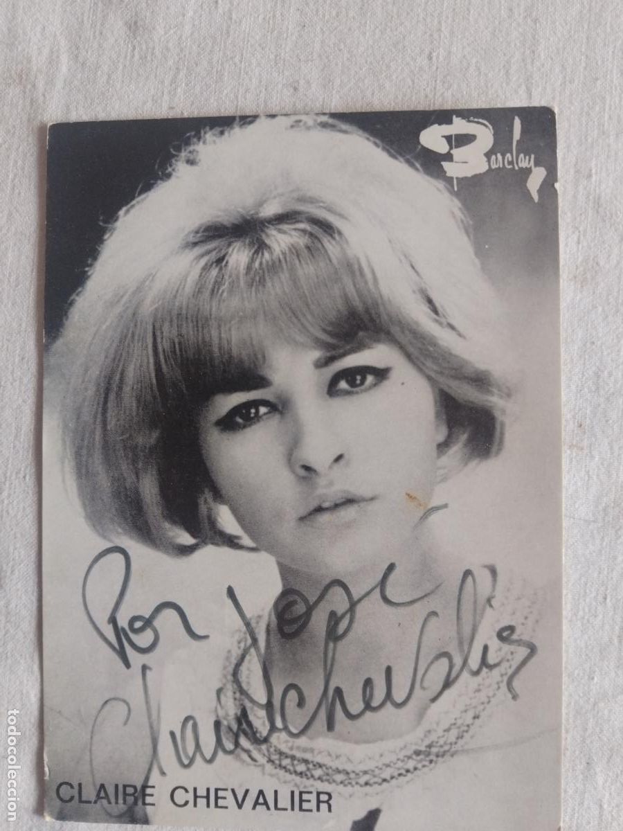 Fotos de cantantes: FOTOGRAFIA DE CLAIRE CHEVALIER FIRMADA Y DEDICADA