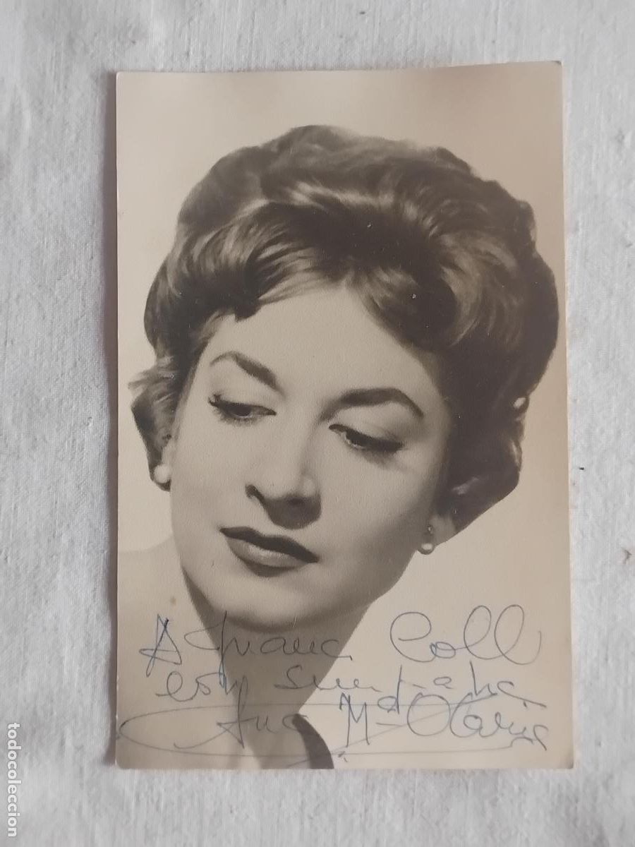 Fotos de cantantes: FOTOGRAFIA DE ANA MARIA OLARIA FIRMADA Y DEDICADA.