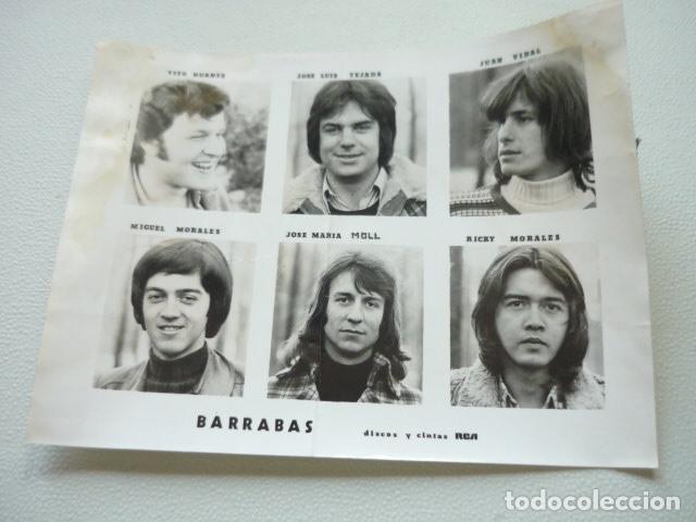 Fotos de cantantes: BARRABAS CONJUNTO MUSICAL ANTIGUA FOTOGRAFIA ORIGINAL 24 X 18 CM