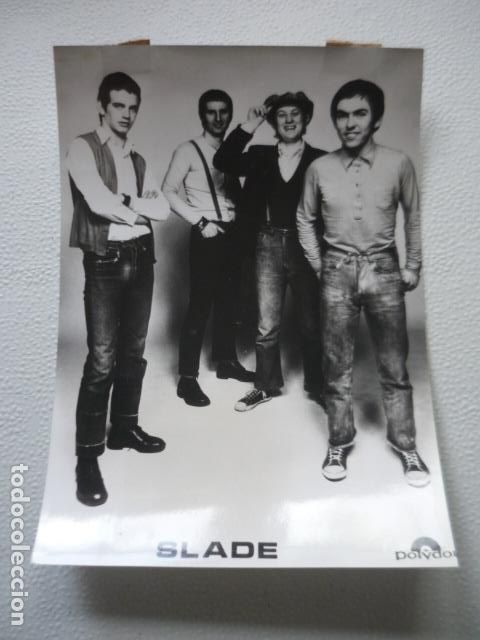 Photos of Singers: SLADE CONJUNTO MUSICAL ANTIGUA FOTOGRAFIA ORIGINAL 18 X 13 CM