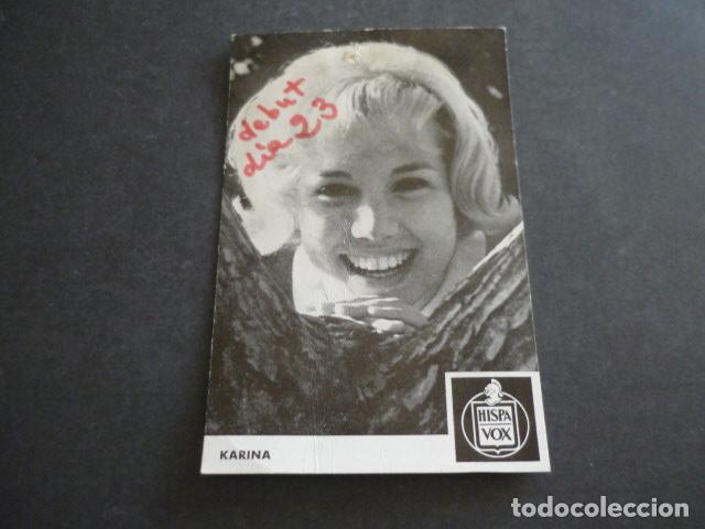 Photos of Singers: KARINA CANTANTE ANTIGUA TARJETA DISCOGRAFIA