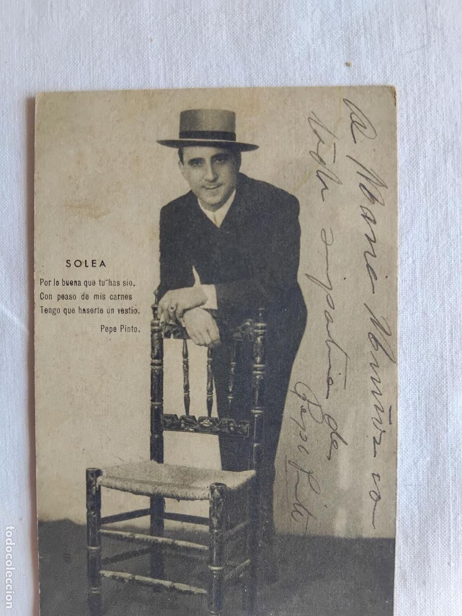 Fotos de cantantes: FOTOGRAFIA DE PEPE PINTO FIRMADA Y DEDICADA.