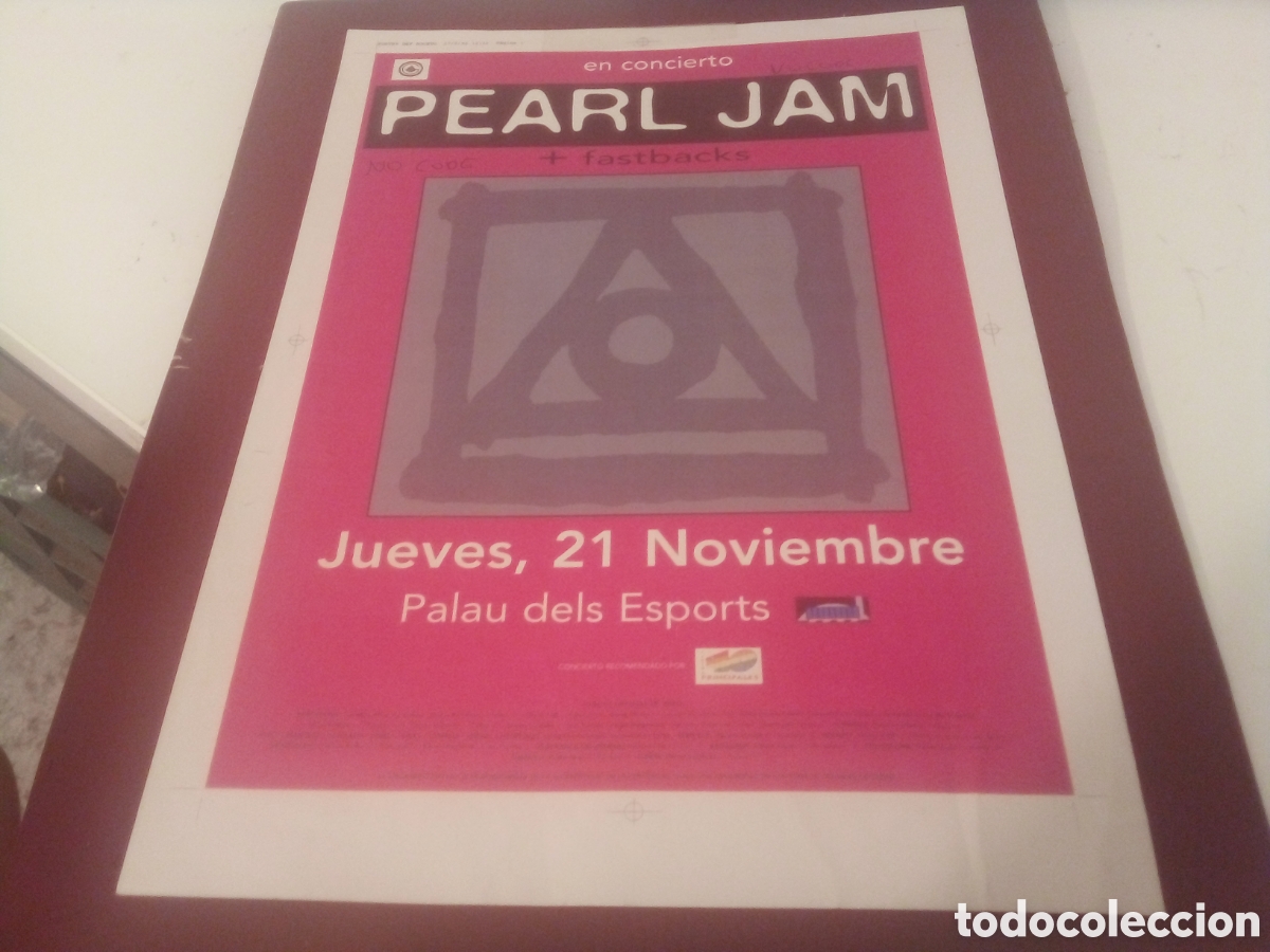 Fotos de cantantes: PEARL JAM boceto GENUINO 30x21 prueba del promotor 1996 Barcelona
