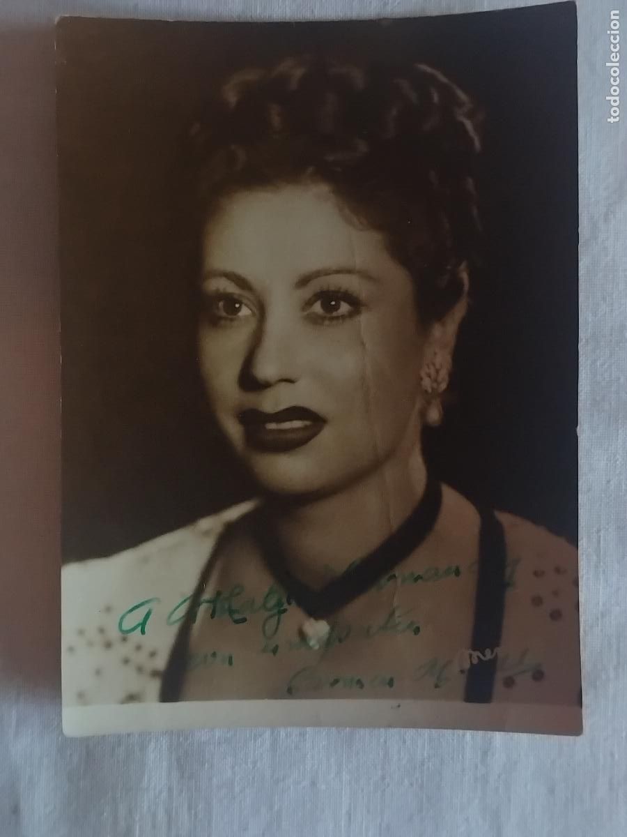 Fotos de cantantes: FOTOGRAFIA DE CARMEN MORELL FIRMADA Y DEDICADA.