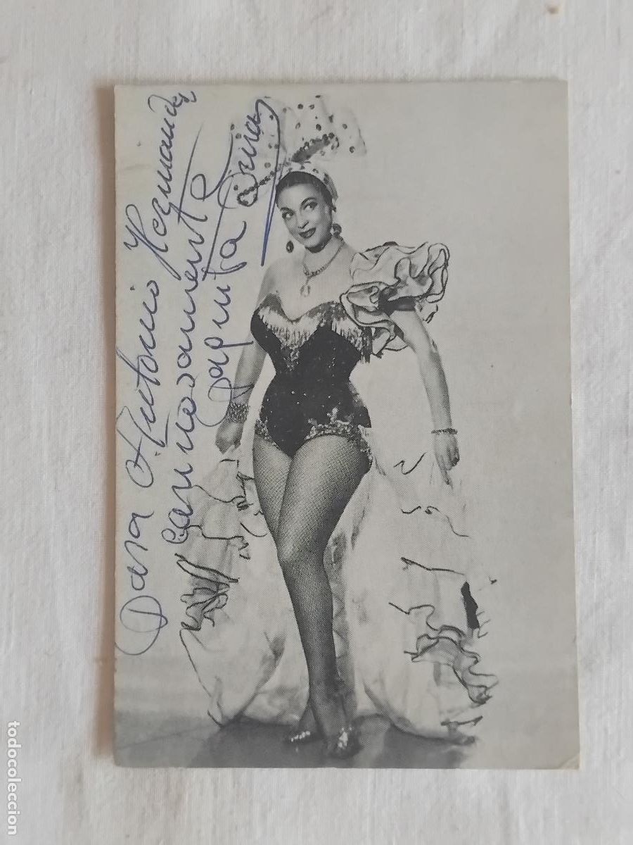 Fotos de cantantes: FOTOGRAFIA DE PAQUITA OMAR FIRMADA Y DEDICADA.