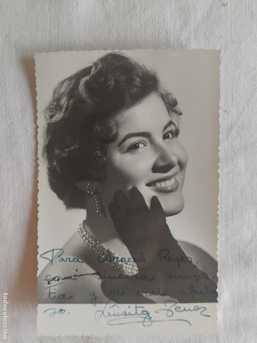 Fotos de cantantes: FOTOGRAFIA DE LUISITA TERNOR FIRMADA Y DEDICADA. ROMAN FOTOGRAFO.