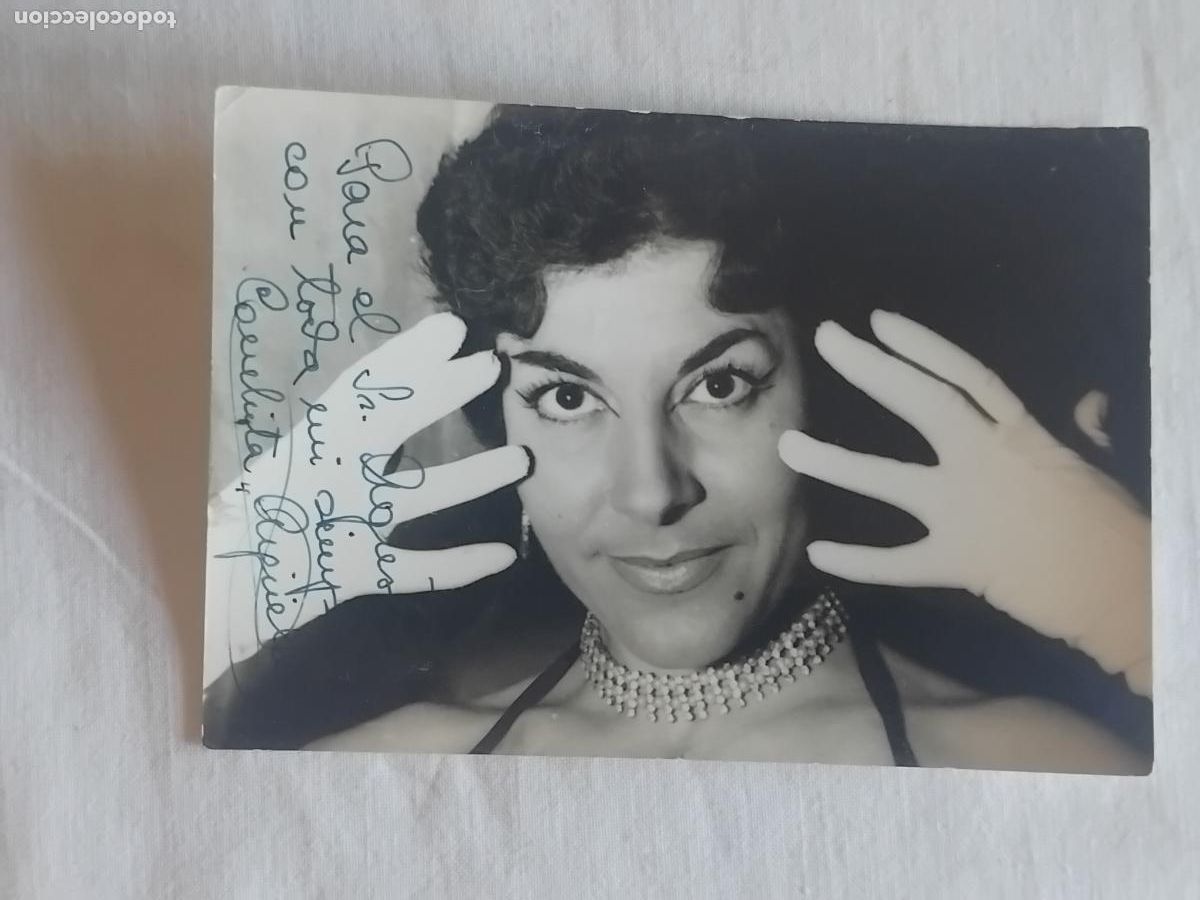 Fotos de cantantes: FOTOGRAFIA DE CONCHITA ARGUELLES FIRMADA Y DEDICADA.