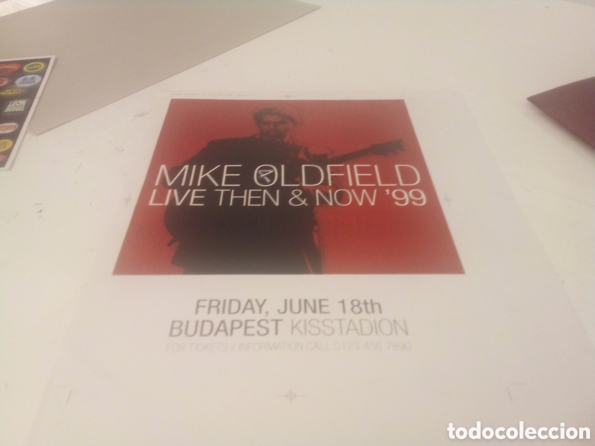 Fotos de cantantes: MIKE OLDFIELD boceto 42x30 Budapest 1999 prueba GENUINA del promotor