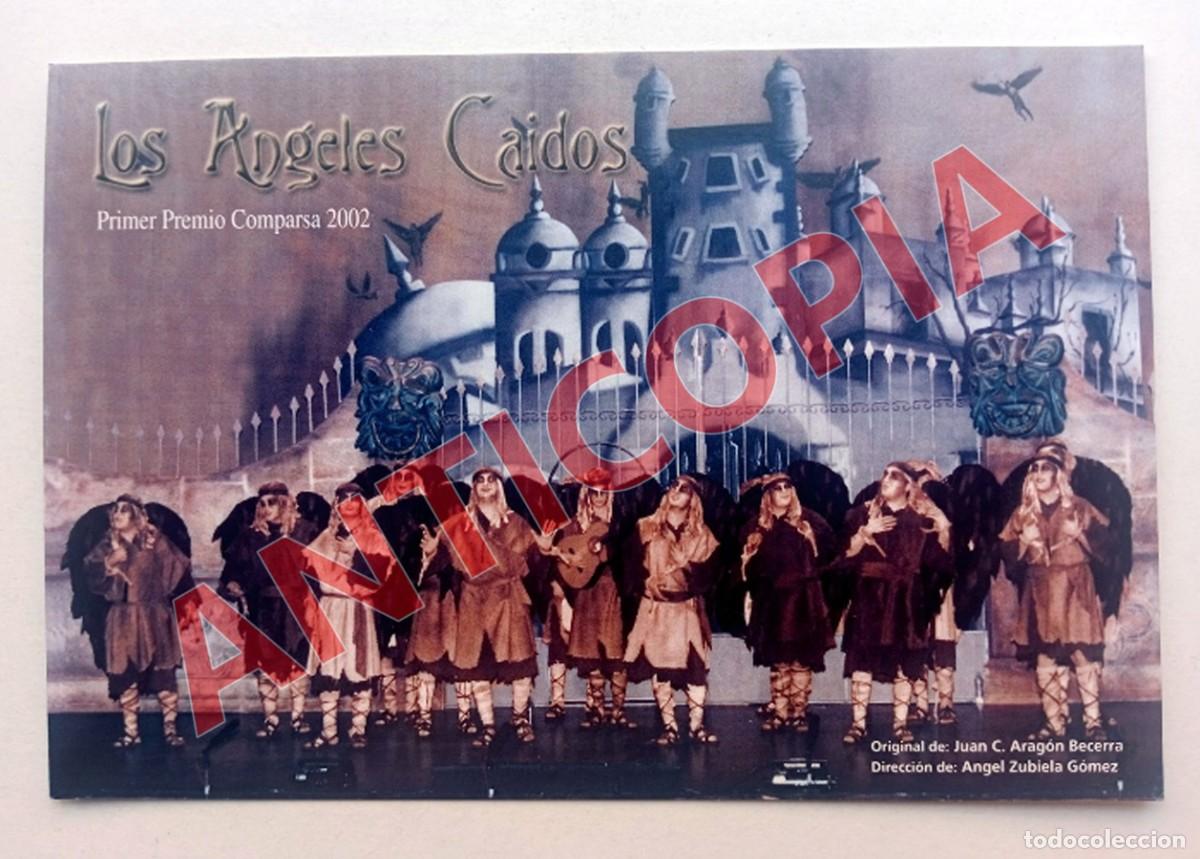 Fotos de cantantes: POSTAL COMPARSA LOS ANGELES CAIDOS DE JUAN CARLOS ARAG&Oacute;N CARNAVAL DE CADIZ 2002