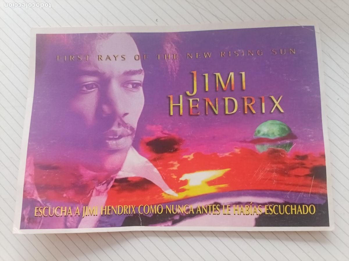 Fotos de cantantes: Jimi Hendrix, postal publicitaria