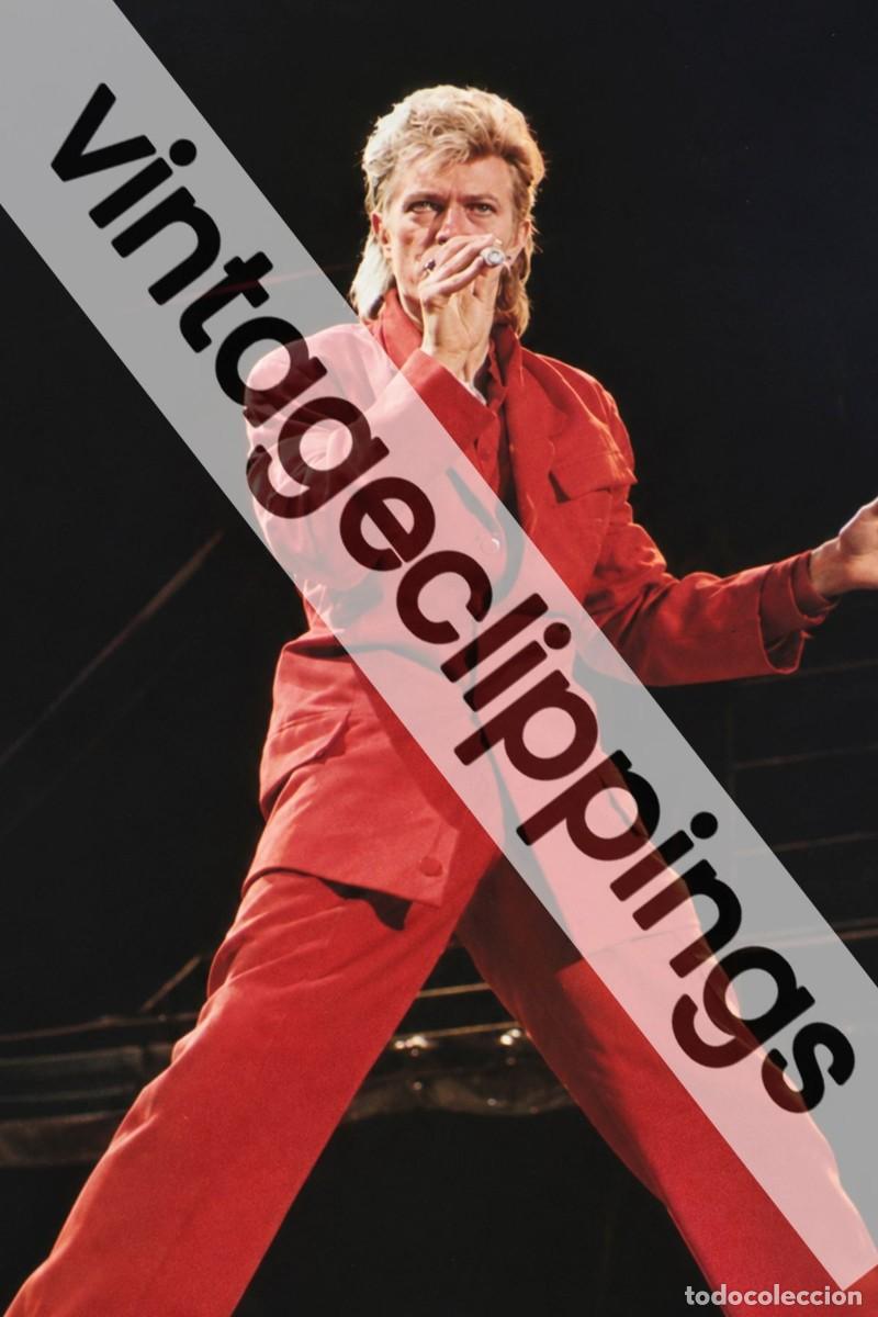Fotos de cantantes: DAVID BOWIE Fotografia Concierto Madrid 1987 Vicente Calder&oacute;n 10x15cm foto The Glass Spider Tour