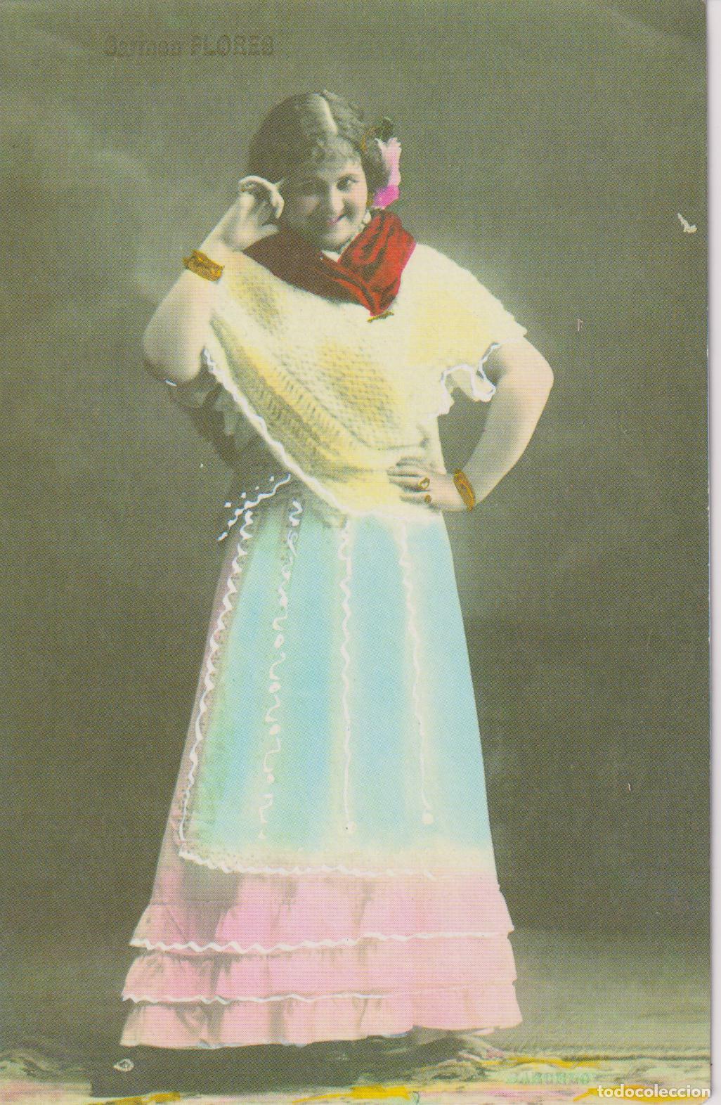 Photos of Singers: POSTAL COLOREADA DE CARMEN FLORES, ARTISTA DE LA CANCI&Oacute;N ESPA&Ntilde;OLA Y DEL CUPL&Eacute; &ndash; E.ANTARBE - REPRO