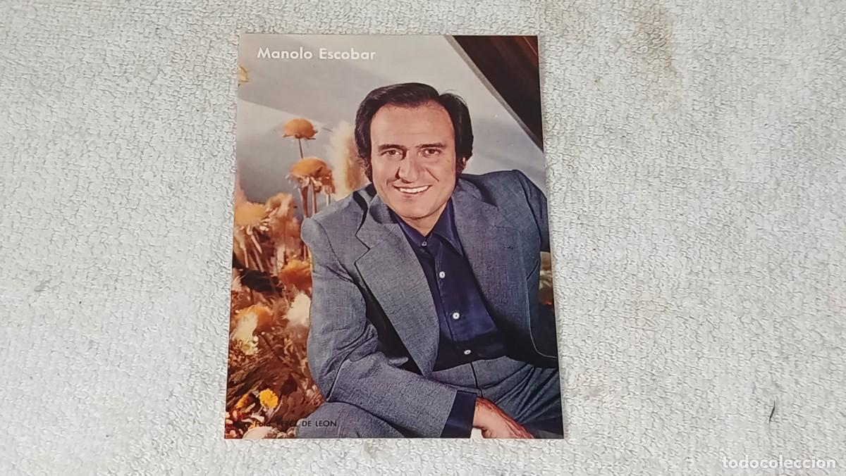 Fotos de cantantes: ANTIGUA POSTAL DEL CANTANTE ESPA&Ntilde;OL MANOLO ESCOBAR FOTO PEREZ DE LEON A&Ntilde;OS 70
