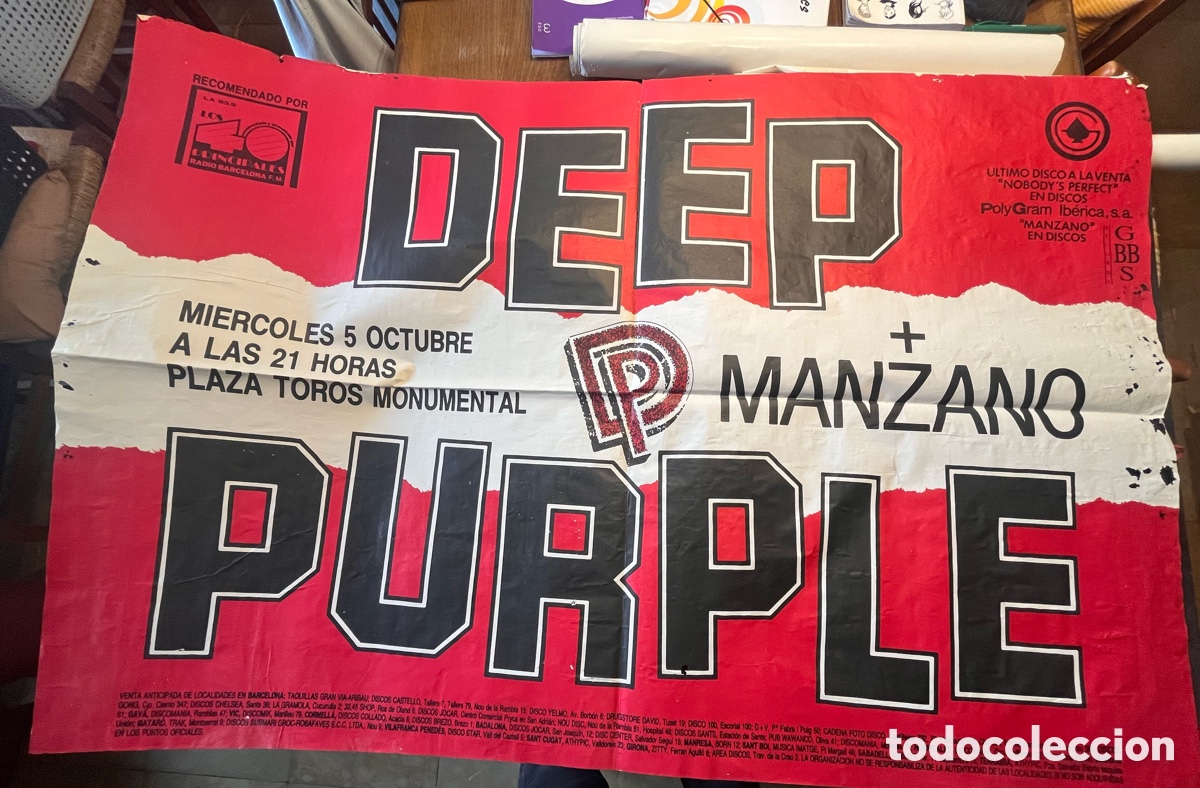 Fotos de cantantes: Cartel Deep Purple Barcelona