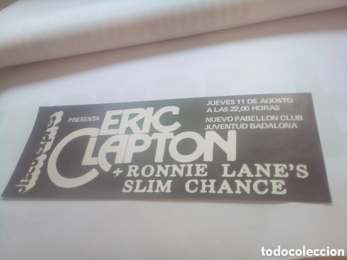 Fotos de cantantes: ERIC CLAPTON CARTEL ORIGINAL 1977 Barcelona 17x48