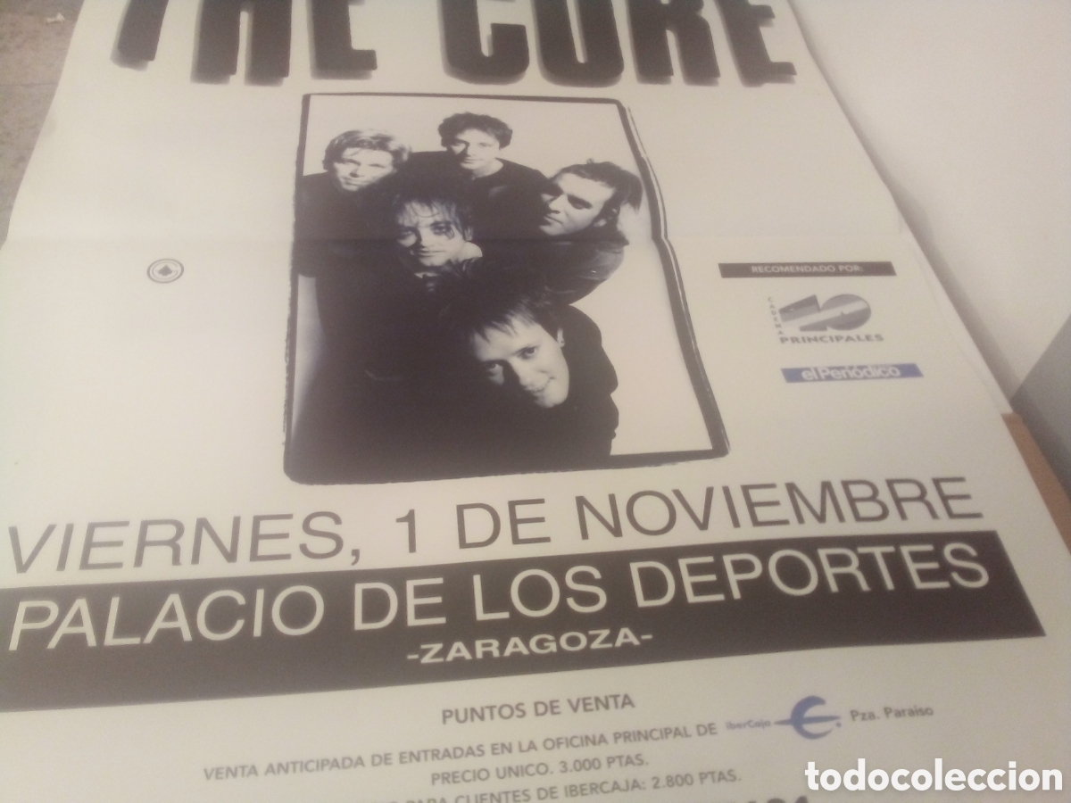 Fotos de cantantes: THE CURE cartel ORIGINAL Zaragoza 1996 TOUR 130X90