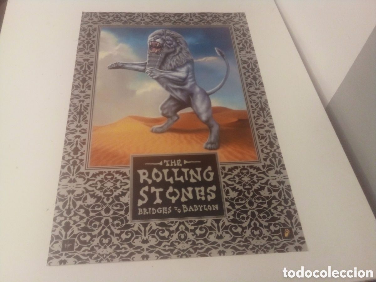 Fotos de cantantes: THE ROLLING STONES P&oacute;ster original promoci&oacute;n Bridges to Babylon