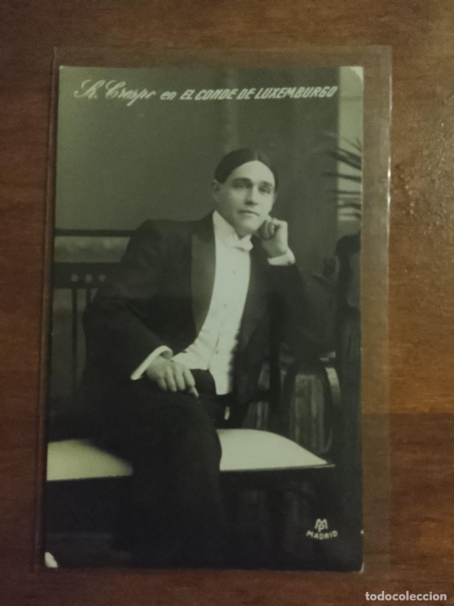 Fotos de cantantes: Postal del bar&iacute;tono Samuel Crespo en El conde de Luxemburgo (Dedicada)