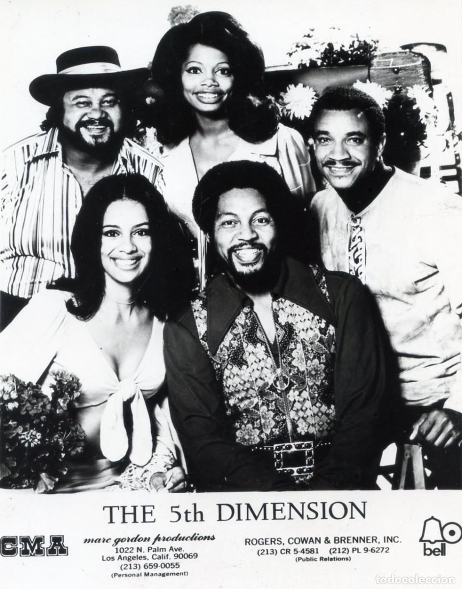 Fotos de cantantes: 5TH DIMENSION. Foto original de 1971, Bell Records.