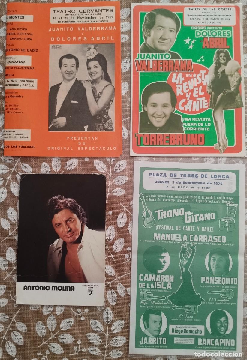 Fotos de cantantes: Juanito Valderrama Dolores Abril Antonio Molina Camaron