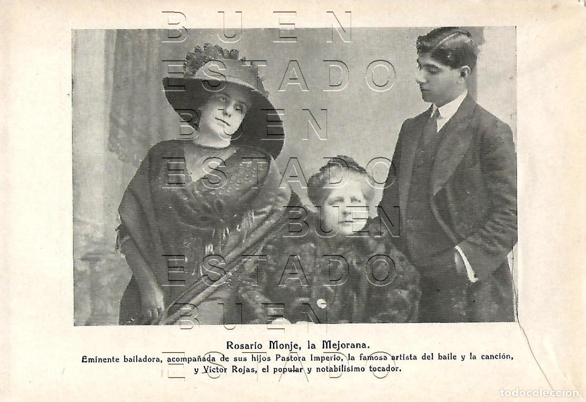 Fotos de cantantes: ROSARIO MONJE LA MEJORANA PASTORA IMPERIO BAILAORA FLAMENCO CANTE JONDO LAMINA FOTOGRAFICA 16X11 M34