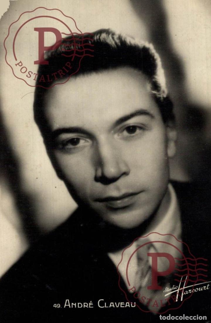 Fotos de cantantes: ANDRE CLAVEAU CANTANTE STUDIO HARCOURT E.R. PARIS RPPC CHANTEUR SINGER MUSICA MUSICO MUSIC