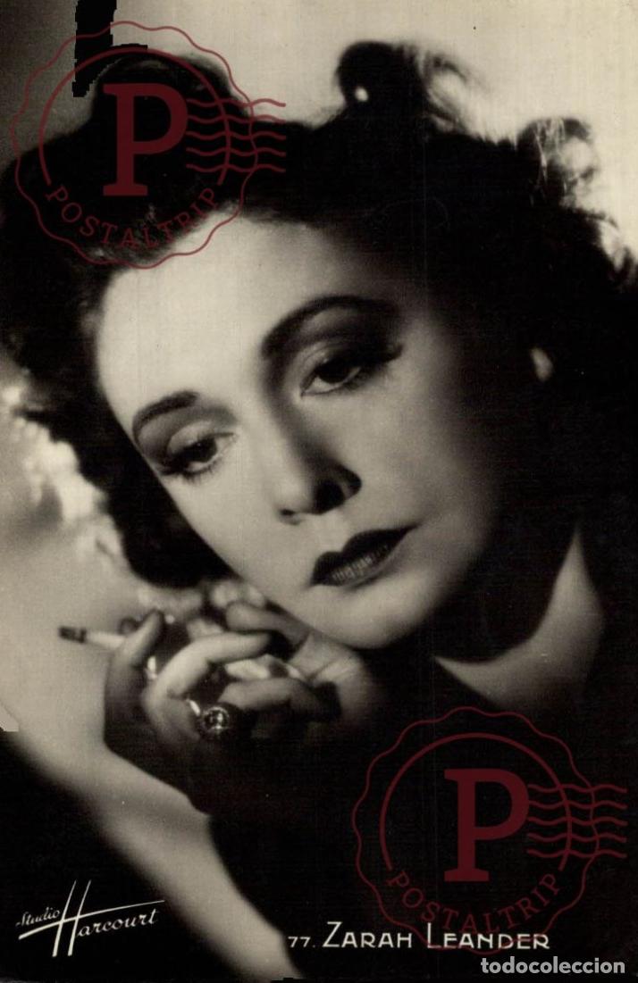 Fotos de cantantes: ZARAH LEANDER CANTANTE STUDIO HARCOURT E.R. PARIS RPPC MUSIC MUSICA CHANTEUR SINGER