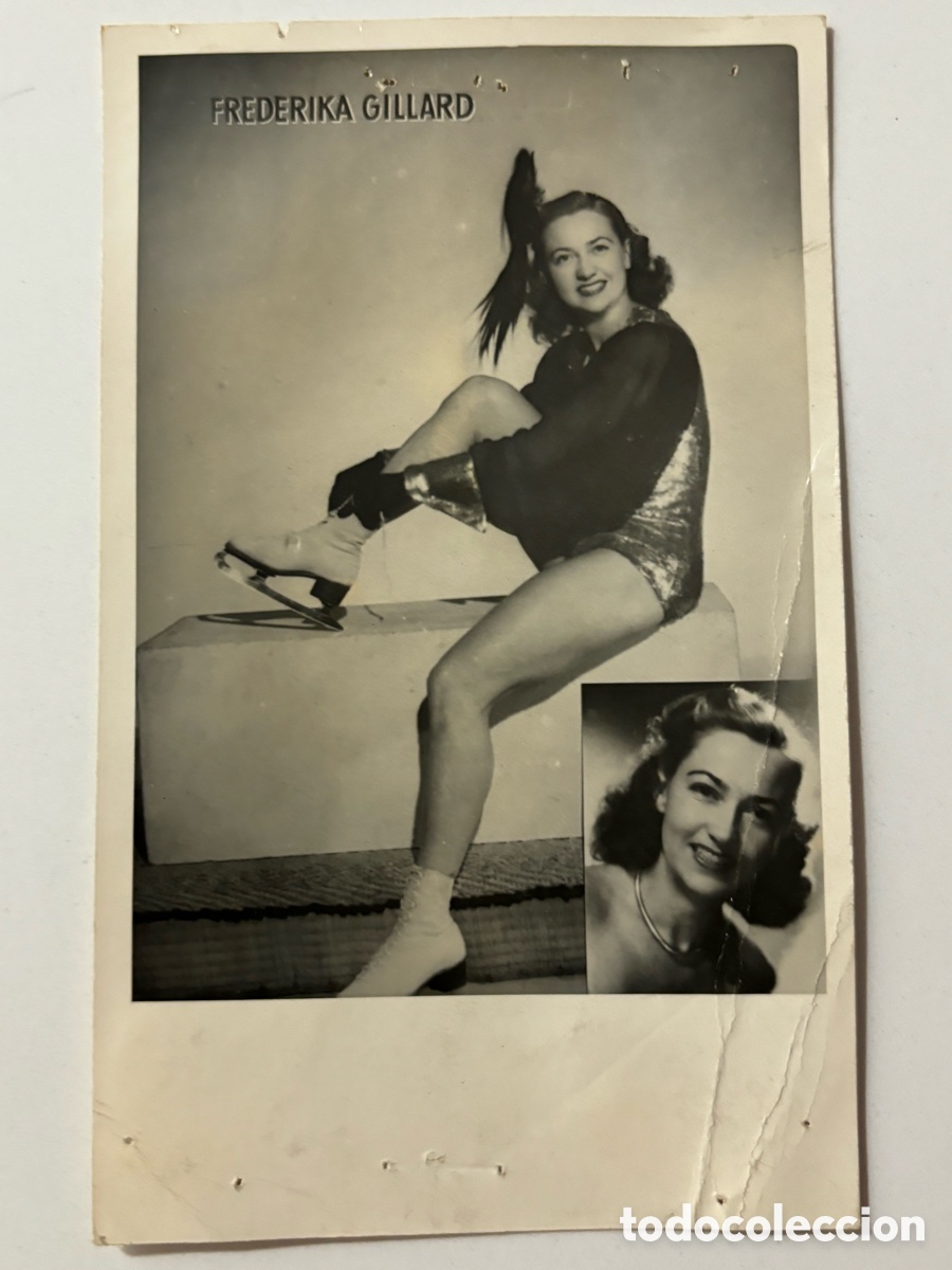 Fotos de cantantes: Foto original con aut&oacute;grafo de la bailarina y patinadora Frederika Gillard