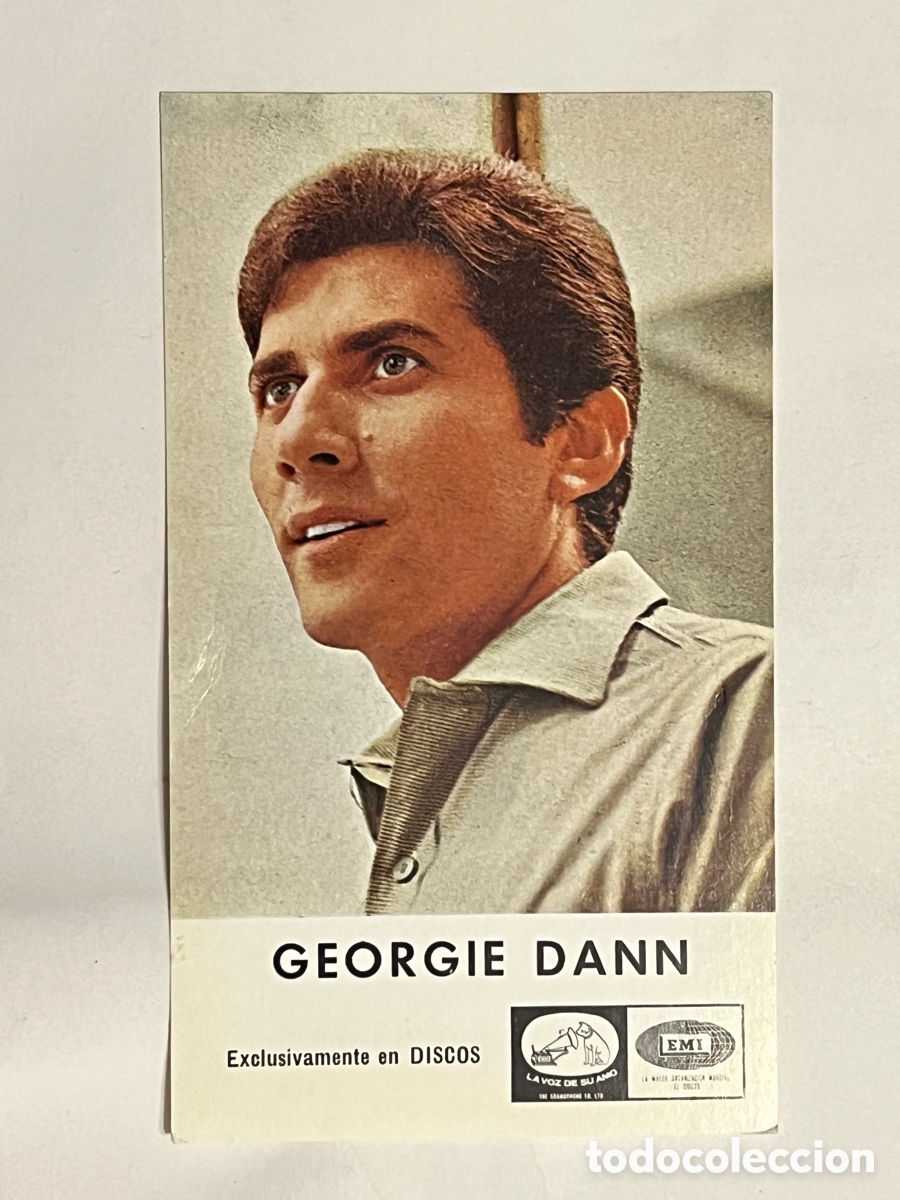 Fotos de Cantores: GEORGIE DANN. Postal publicitaria Exclusivamente en DISCOS LA VOZ DE SU AMO.. Reverso discograf&iacute;a