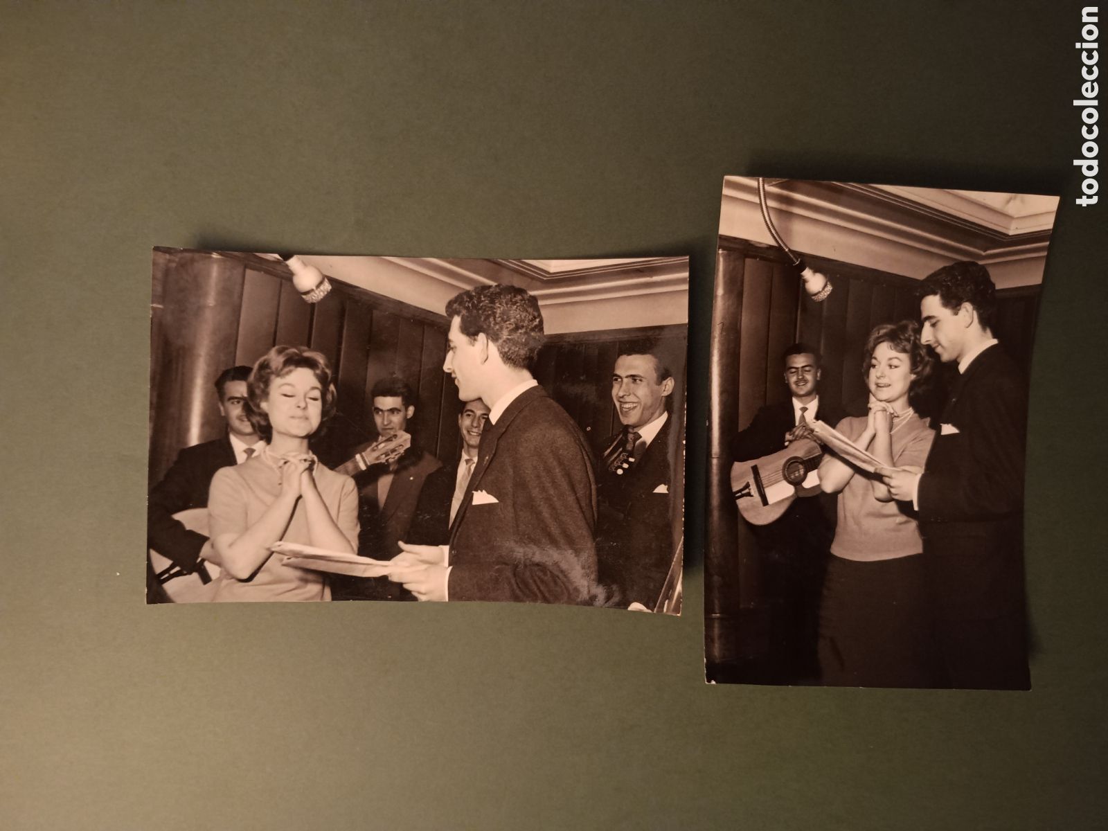 Fotos de cantantes: 2 FOTOGRAF&Iacute;AS 1959 DEL FAMOSO LOCUTOR MIGUEL DE LOS SANTOS Y LUC&Iacute;A PRADO