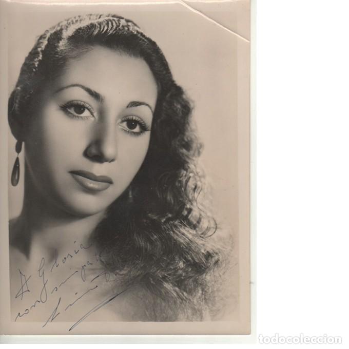 Fotos de cantantes: Foto Luisa Ortega. Dedicatoria aut&oacute;grafa. 18x24.