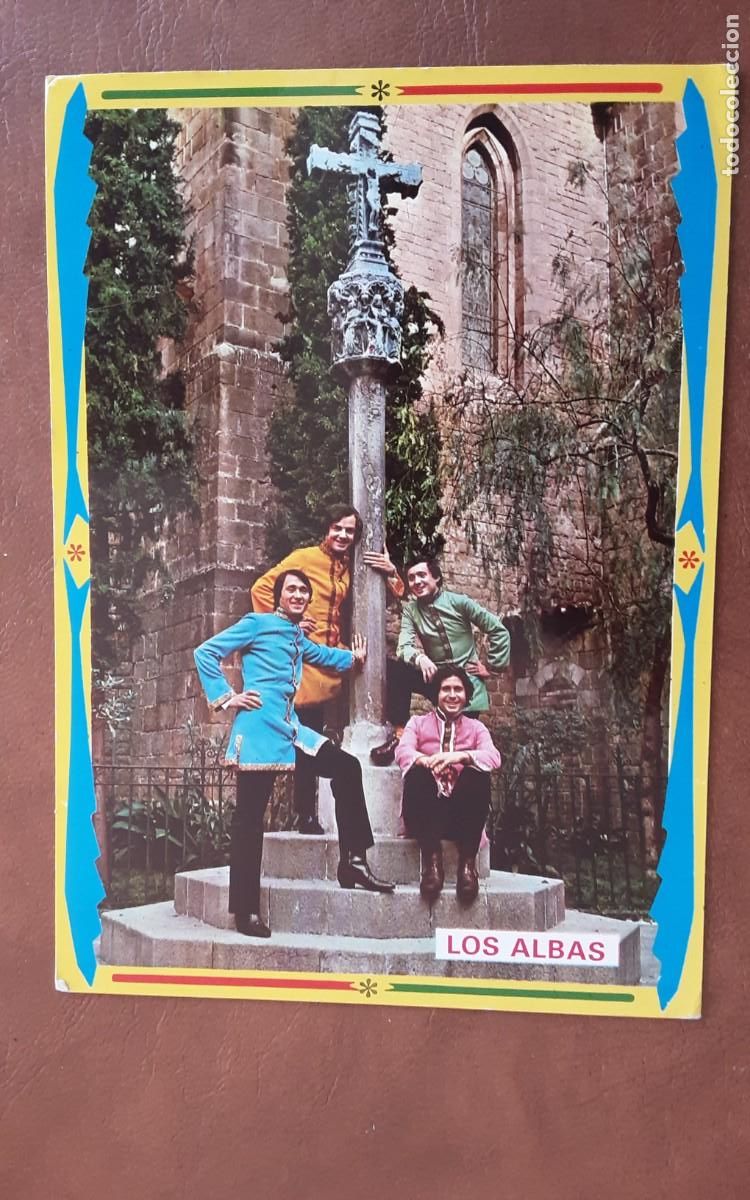 Fotos de cantantes: Postal de los Albas, 1969. Escrita al dorso