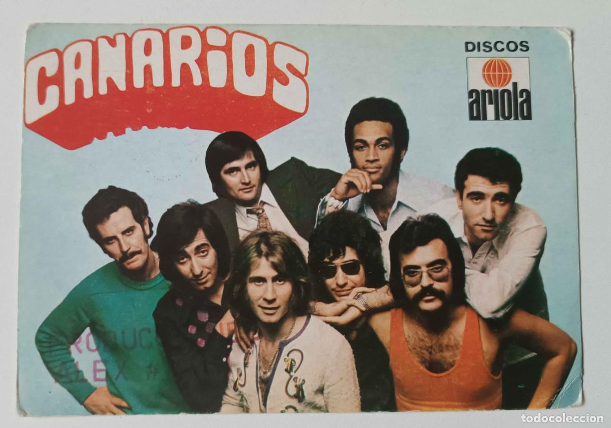 Fotos de cantantes: Postal Promocional Grupo CANARIOS 1971 Ariola pop-rock Teddy Bautista Fotograf&iacute;a Musical