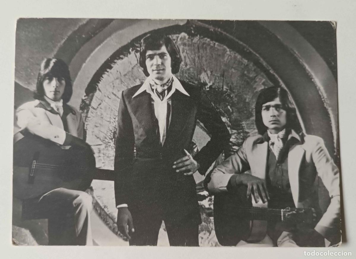 Fotos de cantantes: Postal Promocional Grupo LOS CHICHOS 1973 Philips Flamenco Rumba Julio y Emilio Gonz&aacute;les Jero