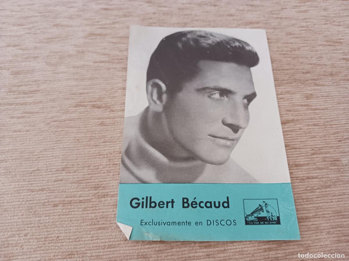 Fotos de cantantes: lamina promocional de gilbert becaud, exclusiva de la voz de su amo