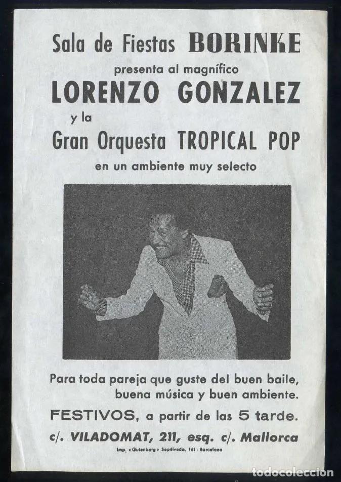 Foto di Cantanti: *Lorenzo Gonz&aacute;lez* Impreso meds: 108x160 mms. Dorso en blanco.